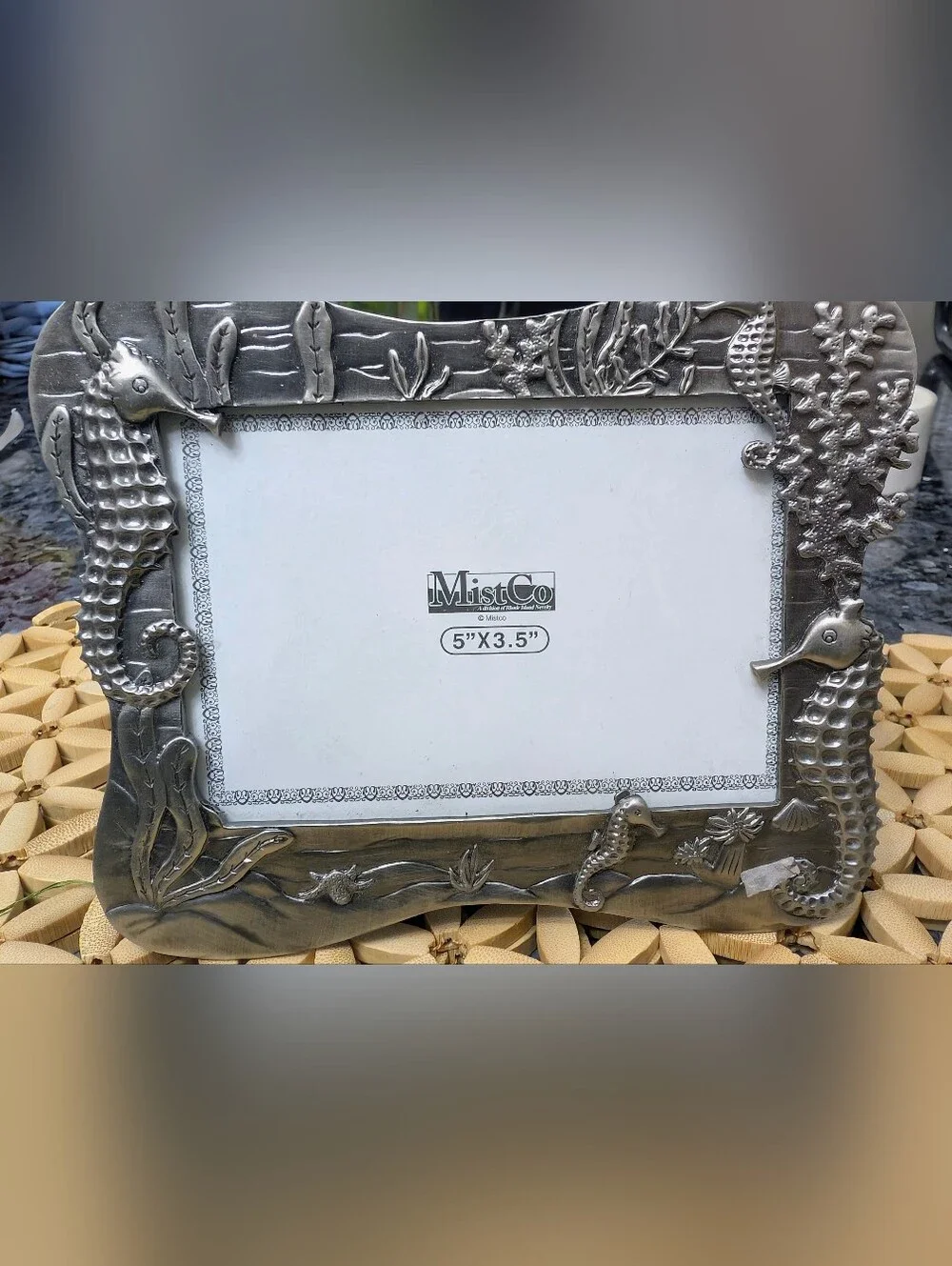 Pewter Silver Seahorse Beach House Picture Frame - Coastal Home Decor 5